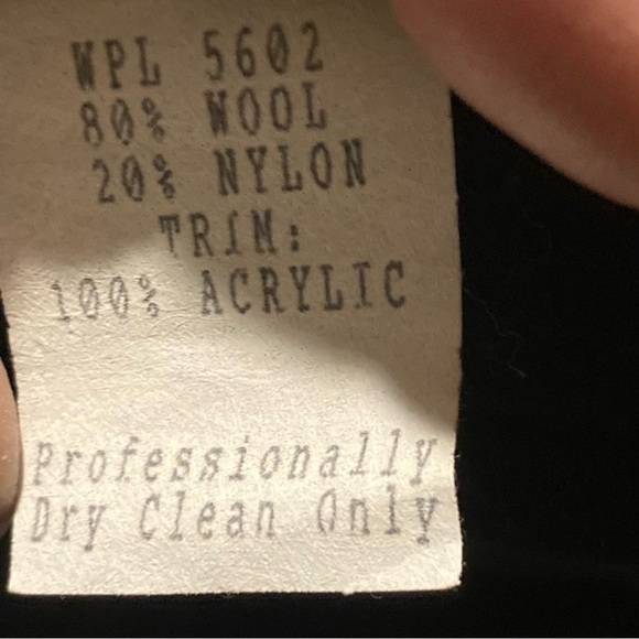 Vintage Komitor Heavy Wool Cape Poncho Faux Fur Trim One Size Fits All - Picture 3 of 7